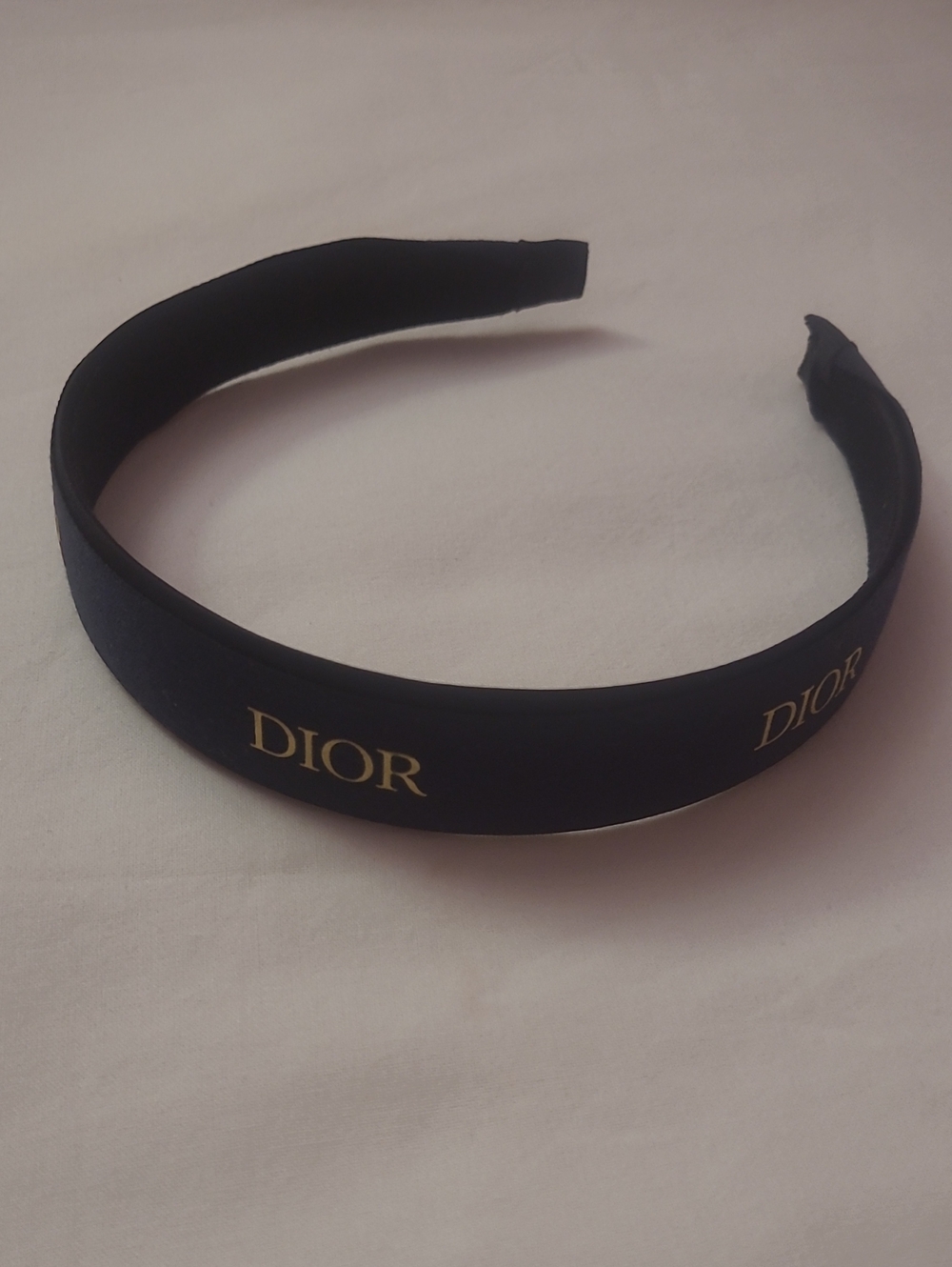 Navy Headband with Gold Logo Accents